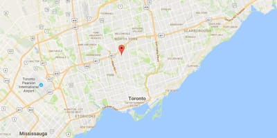 Bản đồ của Ledbury Park quận Toronto