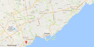 Bản đồ của Lâu chi Nhánh quận Toronto