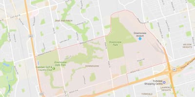 Bản đồ của Mưa khu phố Toronto
