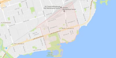 Bản đồ của Mới Toronto khu phố Toronto