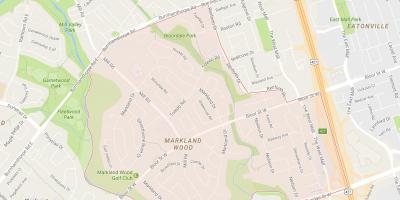 Bản đồ của Markland Gỗ khu phố Toronto