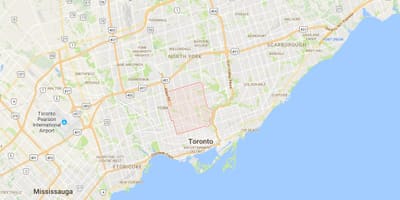 Bản đồ của quận Midtown Toronto
