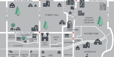 Bản đồ của Midtown Toronto