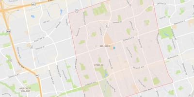 Bản đồ của Milliken khu phố Toronto