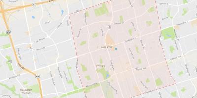 Bản đồ của Milliken khu phố Toronto