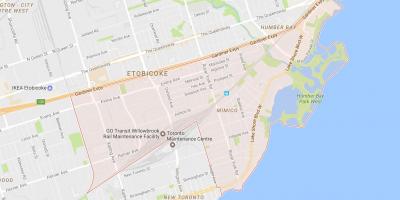 Bản đồ của Mimico khu phố Toronto