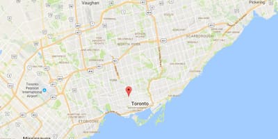 Bản đồ của Mirvish Làng quận Toronto