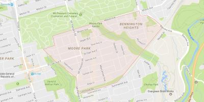Bản đồ của Moore Park khu phố Toronto