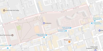 Bản đồ của Rêu Park khu phố Toronto