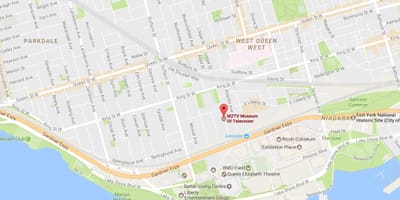 Bản đồ của MZTV bảo tàng của truyền hình Toronto