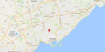 Bản đồ của Nam Đồi quận Toronto
