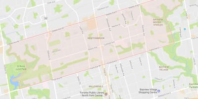 Bản đồ của Newtonbrook khu phố Toronto