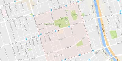 Bản đồ của quan Nhiếp chính Park khu phố Toronto