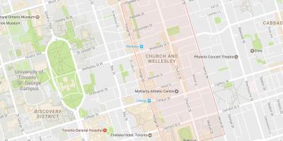 Bản đồ của nhà Thờ và Queen khu phố Toronto