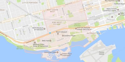 Bản đồ của Niagara khu phố Toronto