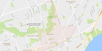 Bản đồ của Oakridge khu phố Toronto