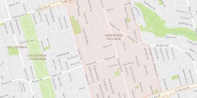 Bản đồ của Oakwood–Em khu phố Toronto