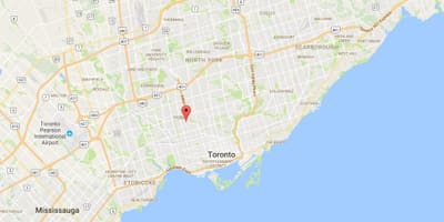 Bản đồ của Oakwood–Em quận Toronto