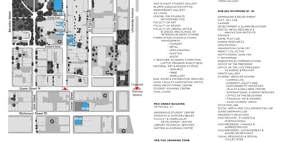 Bản đồ của OCAD Đại học Toronto
