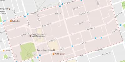 Bản đồ của Old Town khu phố Toronto
