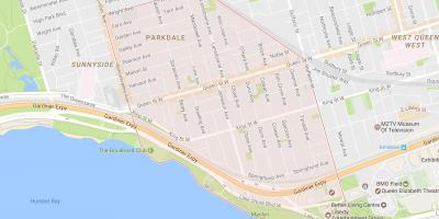 Bản đồ của Parkdale khu phố Toronto