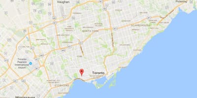 Bản đồ của Parkdale quận Toronto
