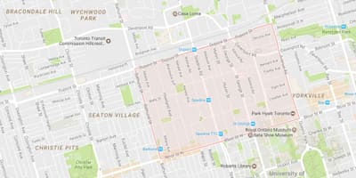 Bản đồ của phụ Lục khu phố Toronto