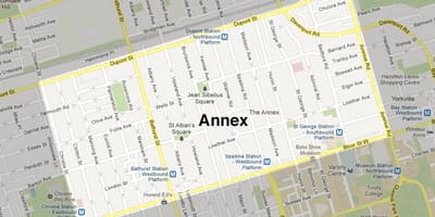 Bản đồ của phụ Lục Toronto