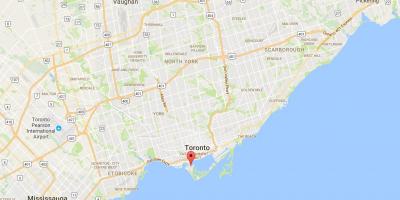 Bản đồ của quận Đảo Toronto quận Toronto