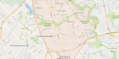 Bản đồ của Rexdale khu phố Toronto