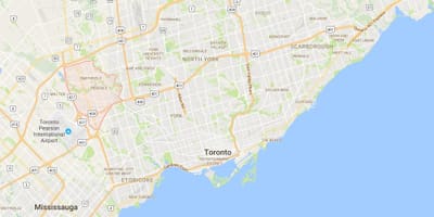 Bản đồ của Rexdale quận Toronto