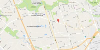 Bản đồ của Rexdale đại lộ Toronto