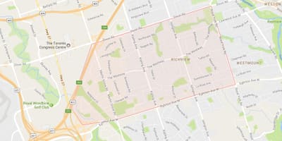 Bản đồ của Richview khu phố Toronto