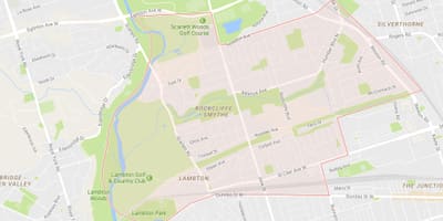 Bản đồ của Rockcliffe–Red, khu phố Toronto