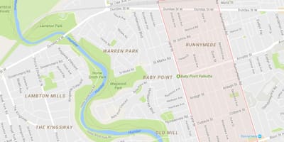 Bản đồ của Runnymede khu phố Toronto