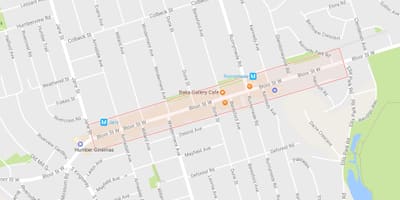 Bản đồ của runnymede khu phố Toronto