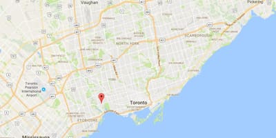 Bản đồ của runnymede quận Toronto