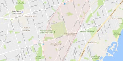 Bản đồ của Scarborough Junction khu phố Toronto