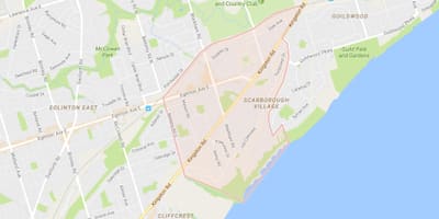 Bản đồ của Scarborough Làng khu phố Toronto