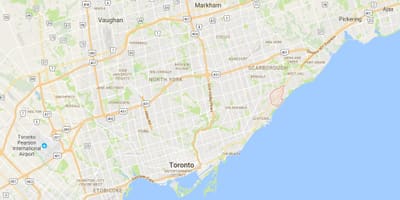 Bản đồ của Scarborough Làng quận Toronto