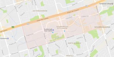 Bản đồ của Scarborough thành Phố trung Tâm khu phố Toronto