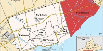 Bản đồ của Scarborough Toronto