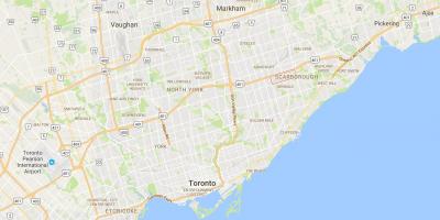 Bản đồ của Scarborough trung Tâm thành Phố quận Toronto