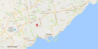 Bản đồ của Silverthorn quận Toronto