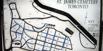 Bản đồ của St James nghĩa trang