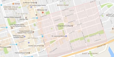 Bản đồ của St. Lawrence khu phố Toronto