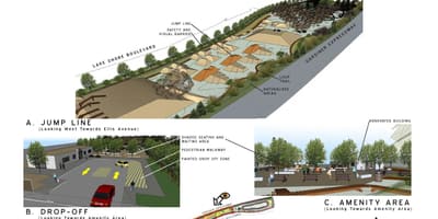 Bản đồ của Sunnyside xe đạp park Toronto nhảy đường