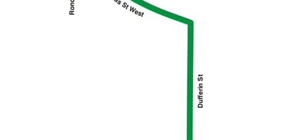 Bản đồ của TÔI 193 triển Lãm tên Lửa tuyến xe buýt Toronto