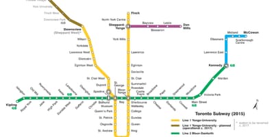 Bản đồ của tàu điện ngầm Toronto