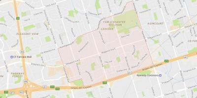 Bản đồ của Tâm O'Shanter – Sullivan khu phố Toronto